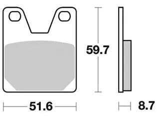 TRW -Bremsbeläge MCB 702 Bio -Standard