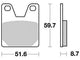 TRW -Bremsbeläge MCB 702 Bio -Standard