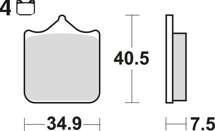 TRW Bremsblock MCB 721 SV Sintered Metall