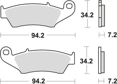 TRW BREAKPAD MCB 669 SI Sintered Metall