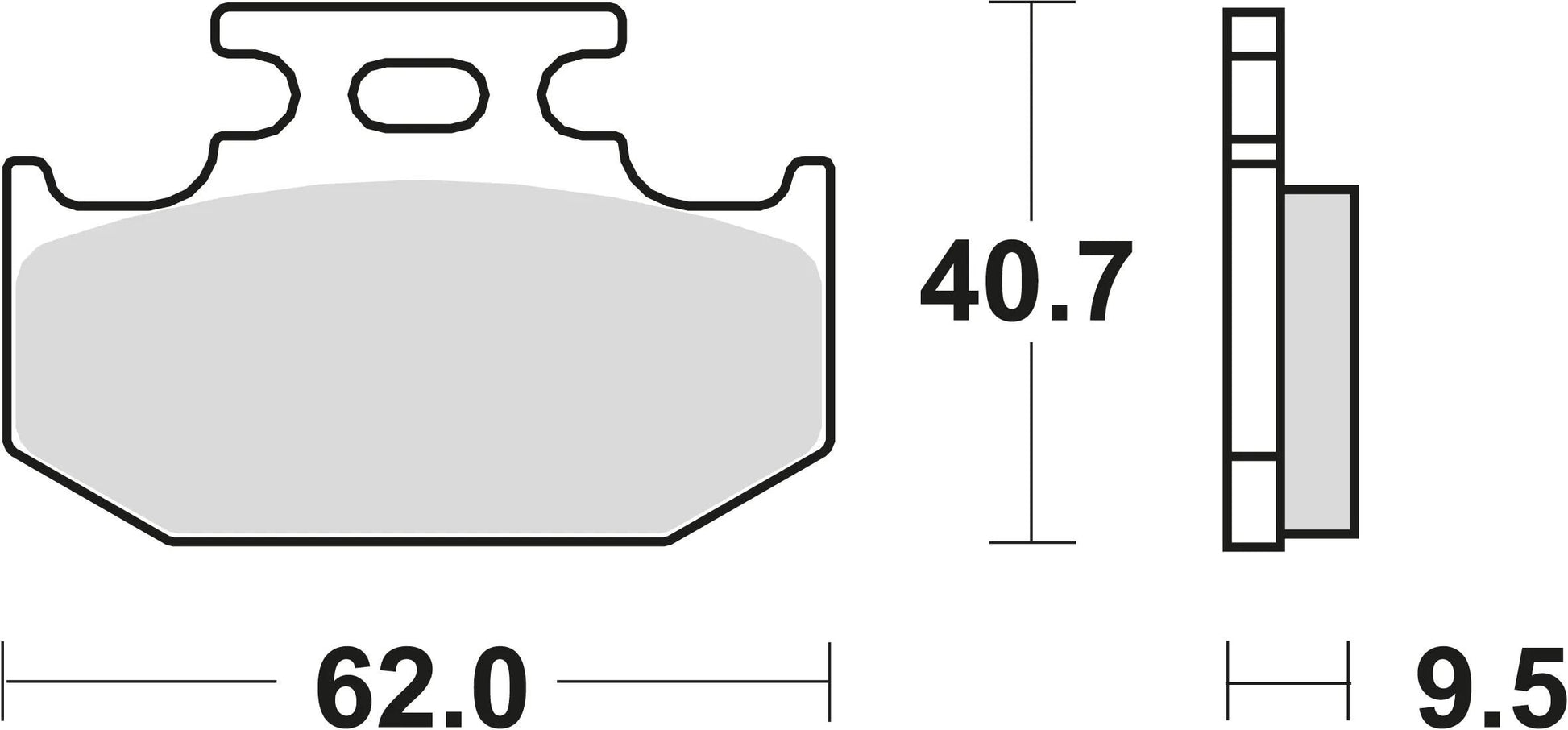 TRW BREAK PAD MCB 625 SI SINT. Metall