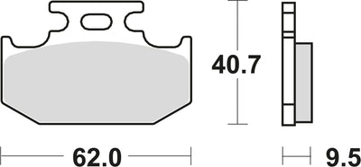 TRW BREAK PAD MCB 625 SI SINT. Metall