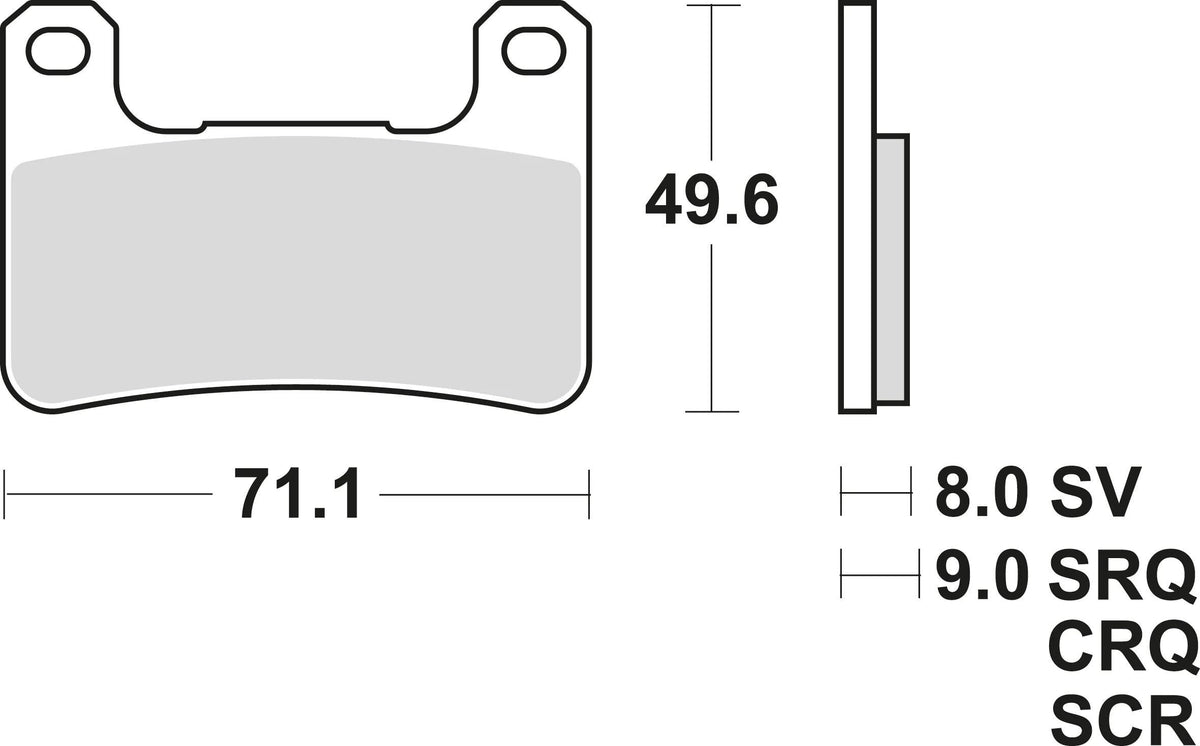 TRW Bremsblock MCB 752 SV Sintered Metall