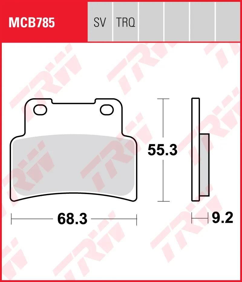 TRW -Bremsbeläge MCB 785 Bio -Standard