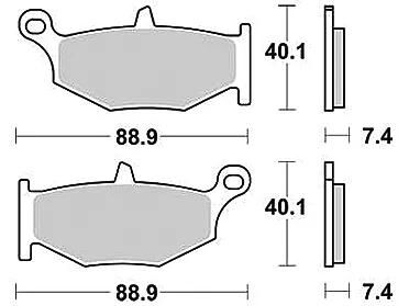 TRW Bremsblock MCB 783 Sinterd Metall