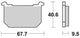 TRW -Bremsbeläge MCB 516 Bio -Standard