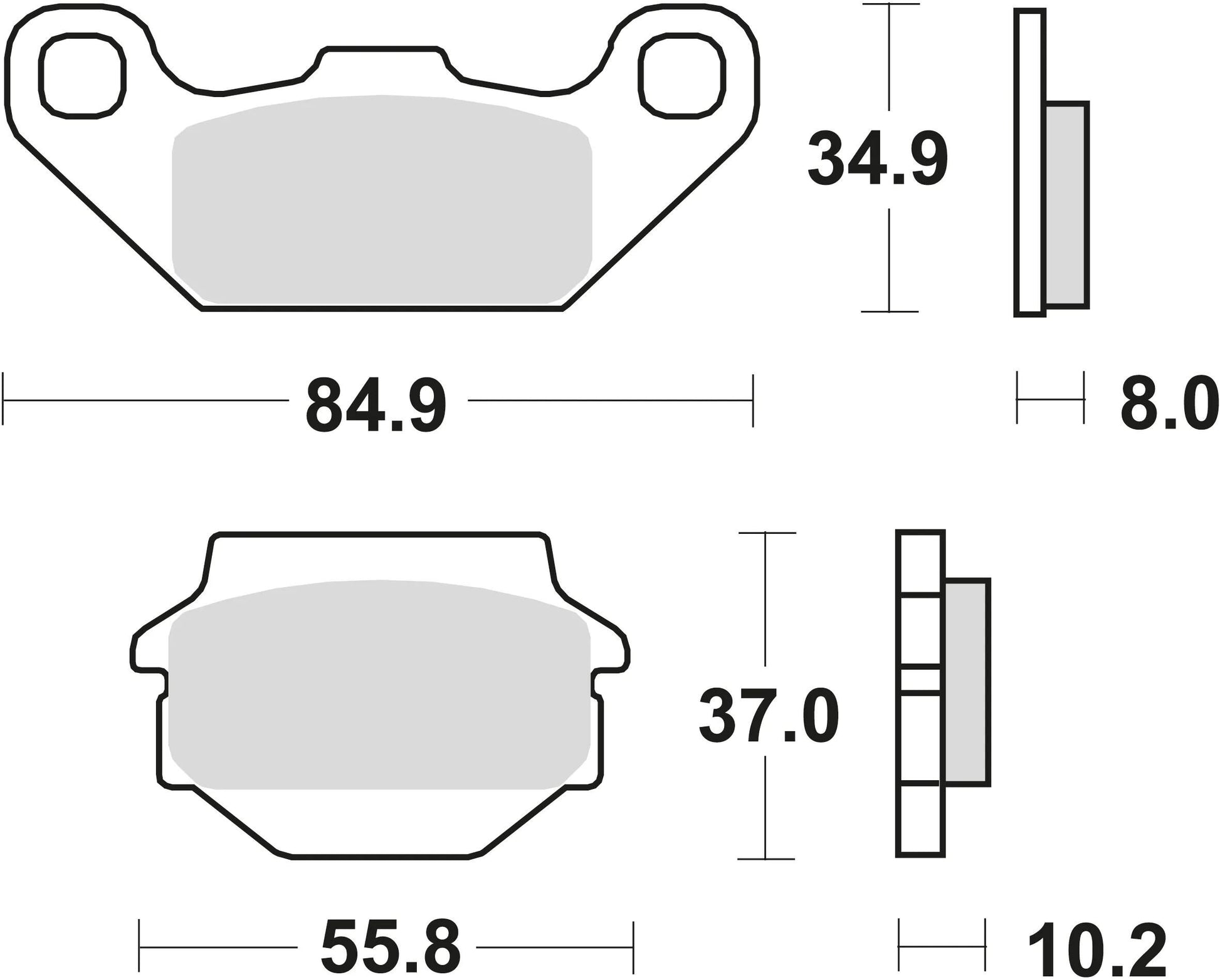 TRW -Bremsbeläge MCB 560 Bio -Standard