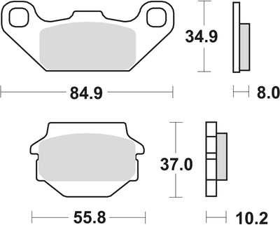 TRW -Bremsbeläge MCB 560 Bio -Standard