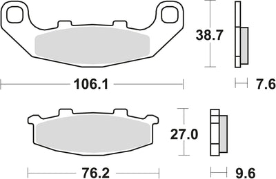 TRW Bremsblock MCB 586 SV Sintered Metall