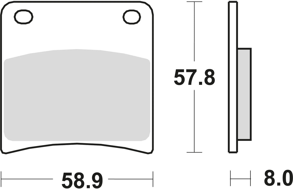 TRW BREAKE PAD MCB 591 Sinterd Metall