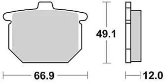 TRW -Bremsbeläge MCB 62 Bio -Standard