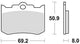 TRW BREAKPAD MCB 653 RQ Bio -Rennen