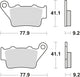 TRW BREAKE PAD MCB 672 RSI SINT.METAL OFFR.RAC.