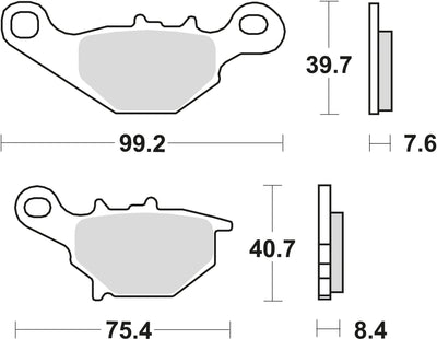 TRW Bremsblock MCB 679 Si gesinterte Metall