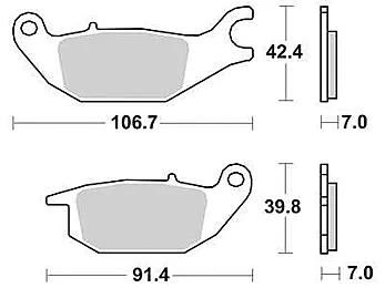 TRW -Bremsbeläge MCB 738 Bio -Standard