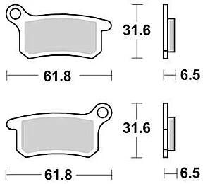 TRW BREAKPAD MCB 740 SI Sintered Metall
