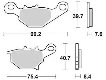 TRW BREAKPAD MCB 772 SI Sintered Metall