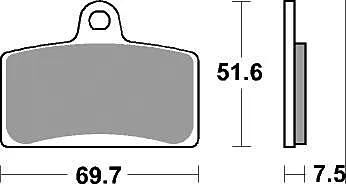 TRW Bremsblock MCB 780 SV Sintered Metall
