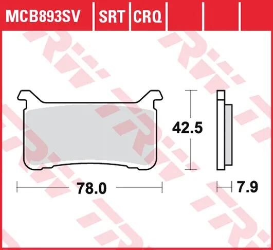 TRW BREAKPAD MCB 893 SV Sintered Metall