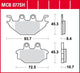 TRW BREAKPAD MCB 877 SHINTERED METAL