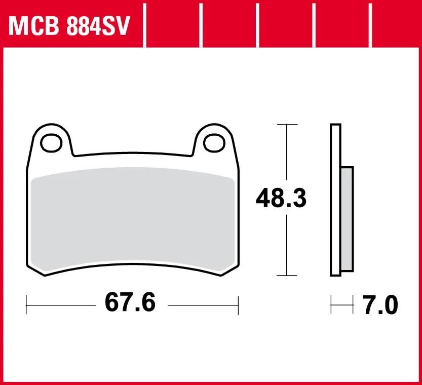 TRW BREAKPAD MCB 884 SV Sintered Metall