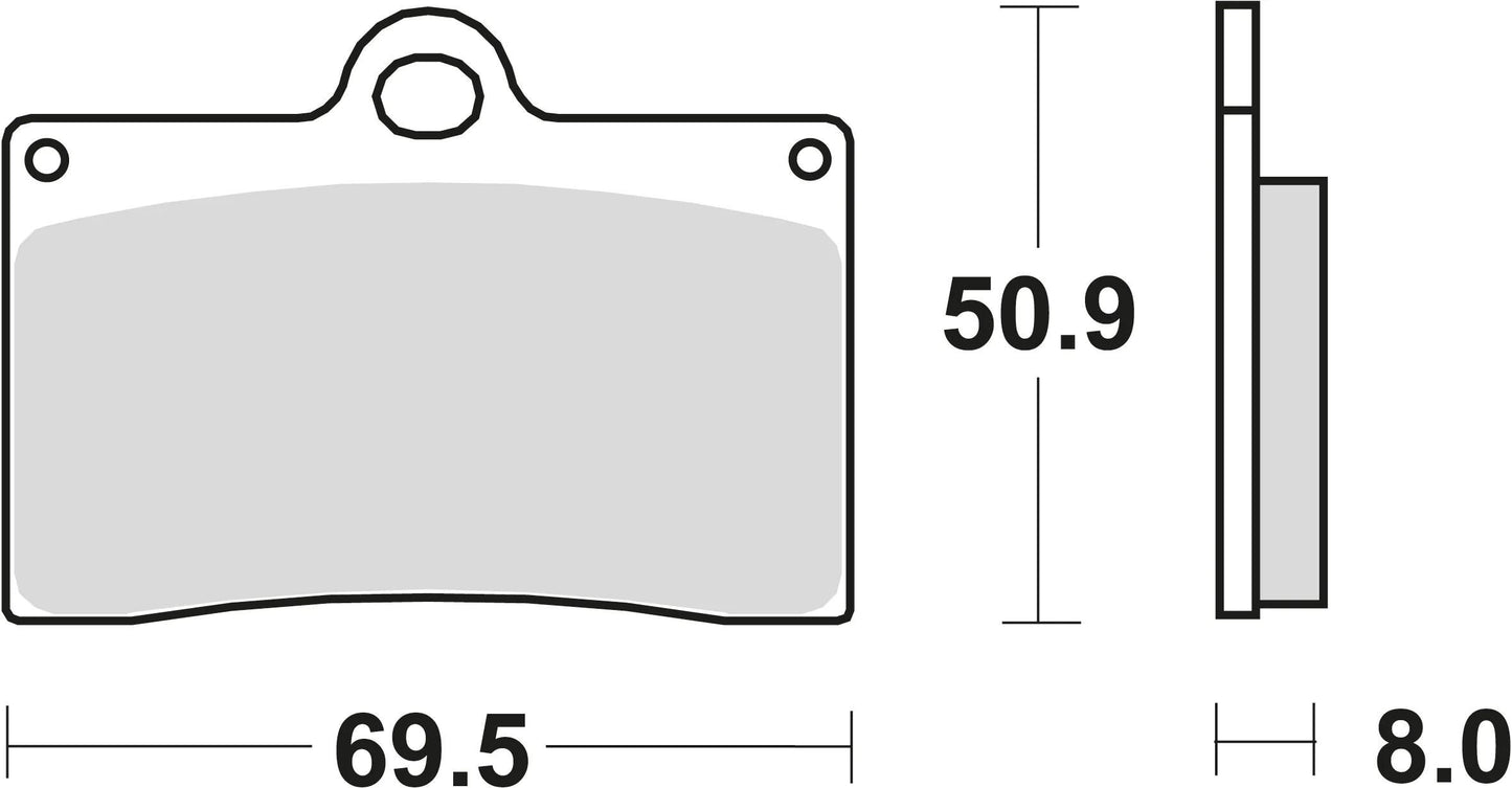 TRW Bremsblock MCB 540 TRQ Sintered Metal Racing