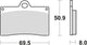 TRW Bremsblock MCB 540 TRQ Sintered Metal Racing