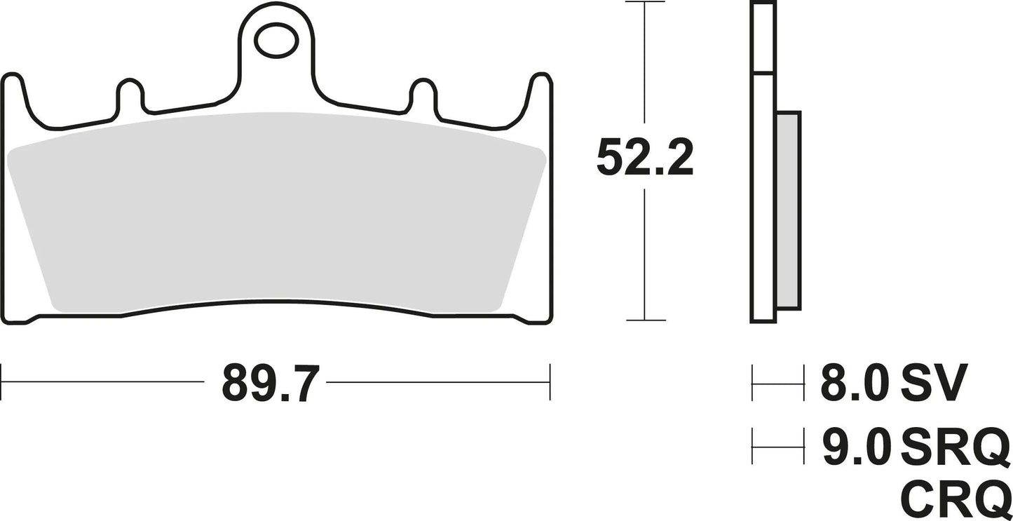 TRW BREAKPAD MCB 659 TRQ SINT.METAL RACING