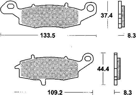 TRW BREAKE PAD MCB 681 TRQ SIMTERED METAL RACING