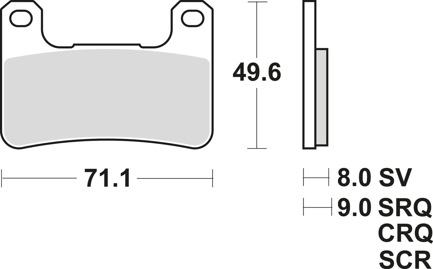 TRW Bremsblock MCB 752 TRQ SINT. Metallrennen
