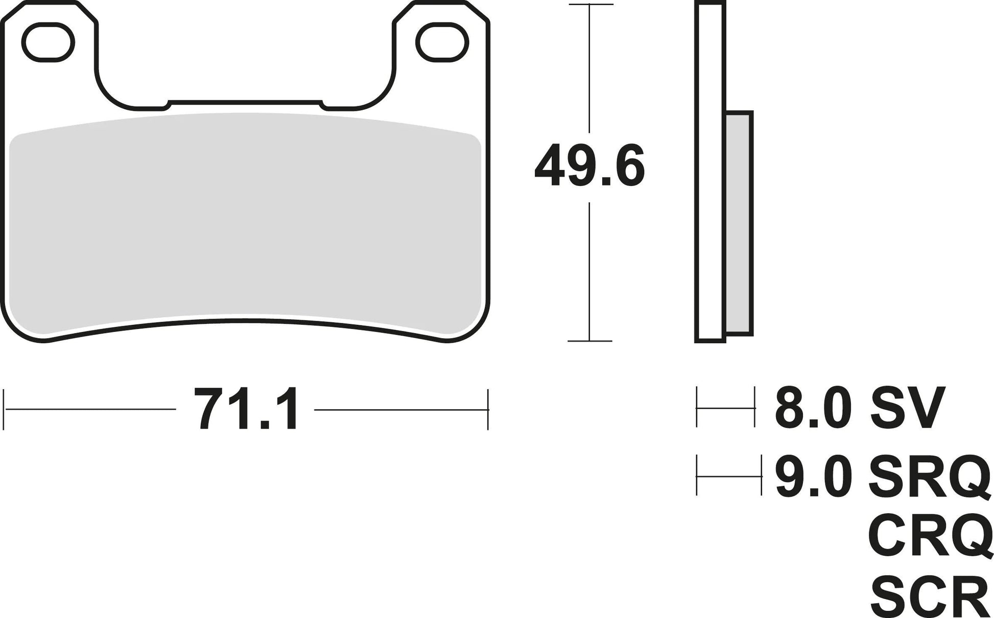 TRW Bremsblock MCB 752 TRQ SINT. Metallrennen