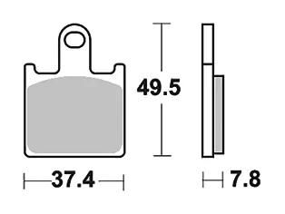 TRW BREM PAD MCB 789 TRQ SIN. Metallrennen