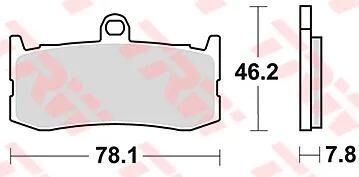 TRW BREAKPAD MCB 816 TRQ SIN.METAL RACING