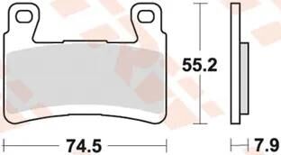 TRW BREAKPAD MCB 850 TRQ SIN.METAL RACING