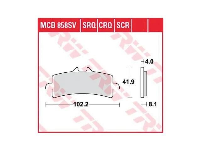 TRW BREAKE PAD MCB 858 TRQ Sintered Metal Racing