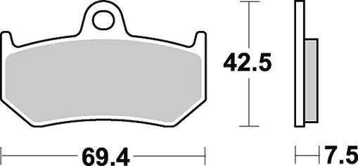 TRW Bremsblock MCB 797 Sinterd Metall