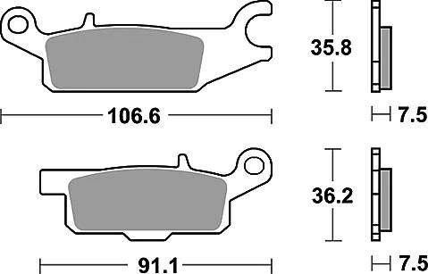 TRW BREAKE PAD MCB 801 Si Sintered Metall