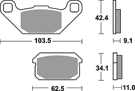 TRW BREAKPAD MCB 805 SI Sintered Metall