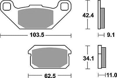 TRW BREAKPAD MCB 805 SI Sintered Metall