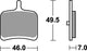 TRW BREAKPAD MCB 811 Sintertes Metall