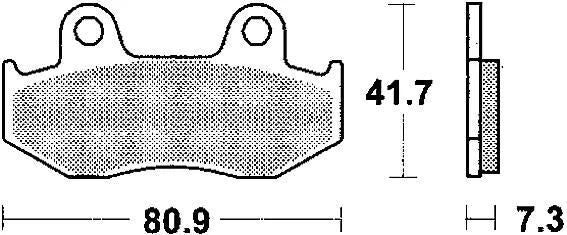 TRW BREAKPAD MCB 534 SRM Sintered Metall