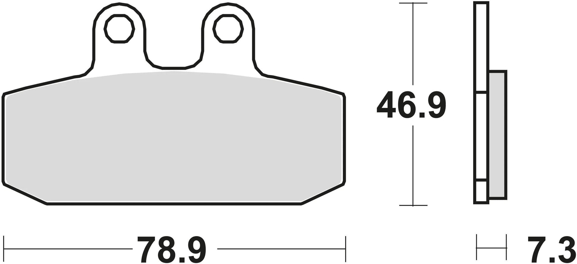 TRW BREAKPAD MCB 557 SRM Sintered Metall