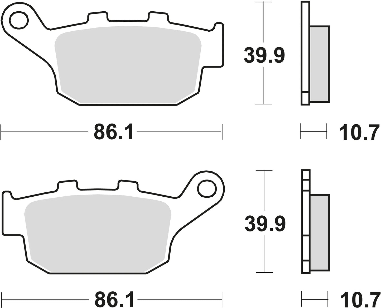 TRW Bremsblock MCB 585 SRM Sintered Metall