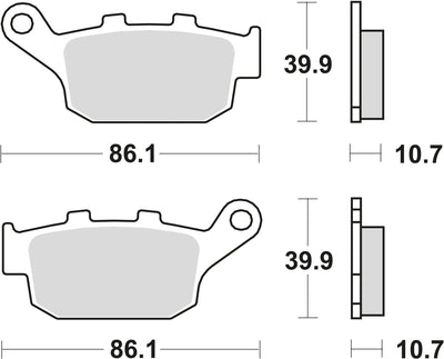 TRW Bremsblock MCB 585 SRM Sintered Metall