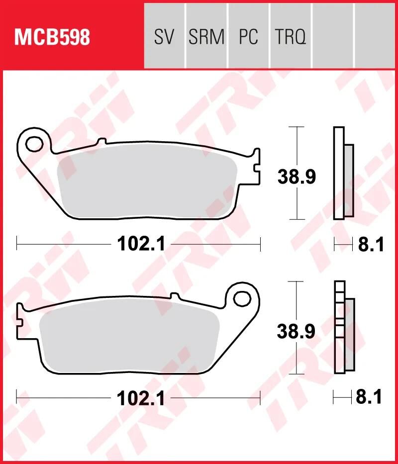 TRW Bremsblock MCB 598 SRM Sintered Metall