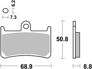 TRW BREAKPAD MCB 611 SRM Sintered Metall