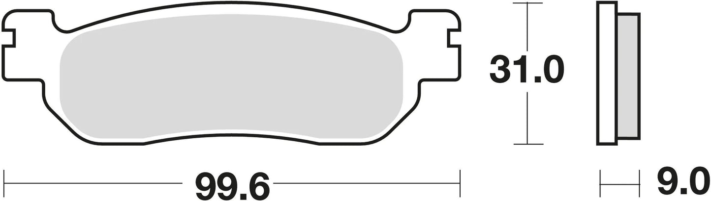 TRW BREAKPAD MCB 699 SRM Sintered Metall