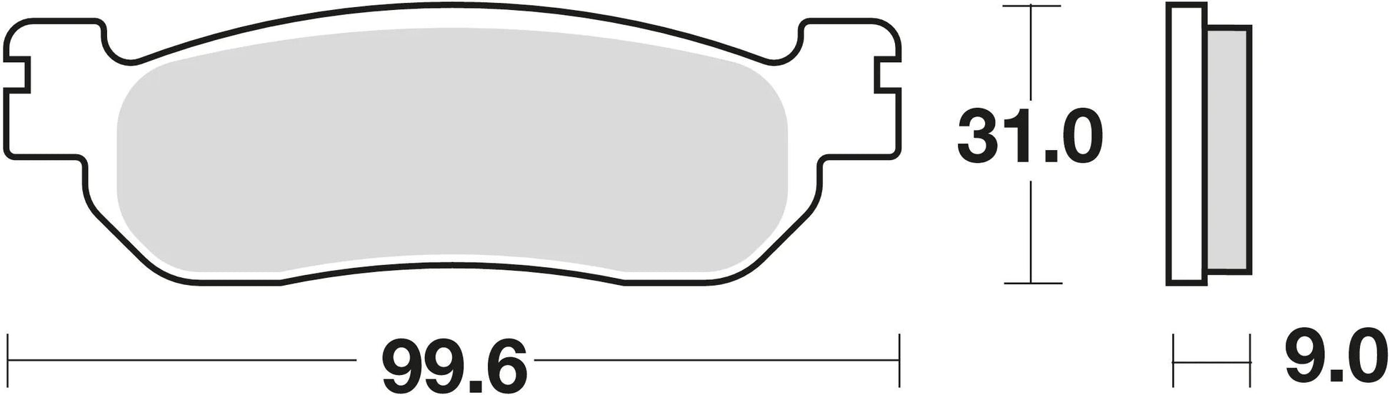 TRW BREAKPAD MCB 699 SRM Sintered Metall