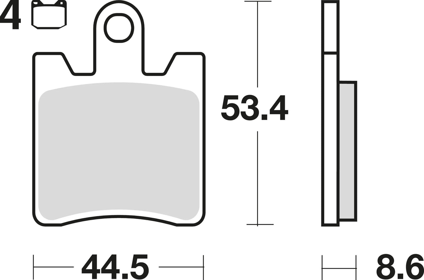 TRW BREAKPAD MCB 706 SRM Sintered Metall