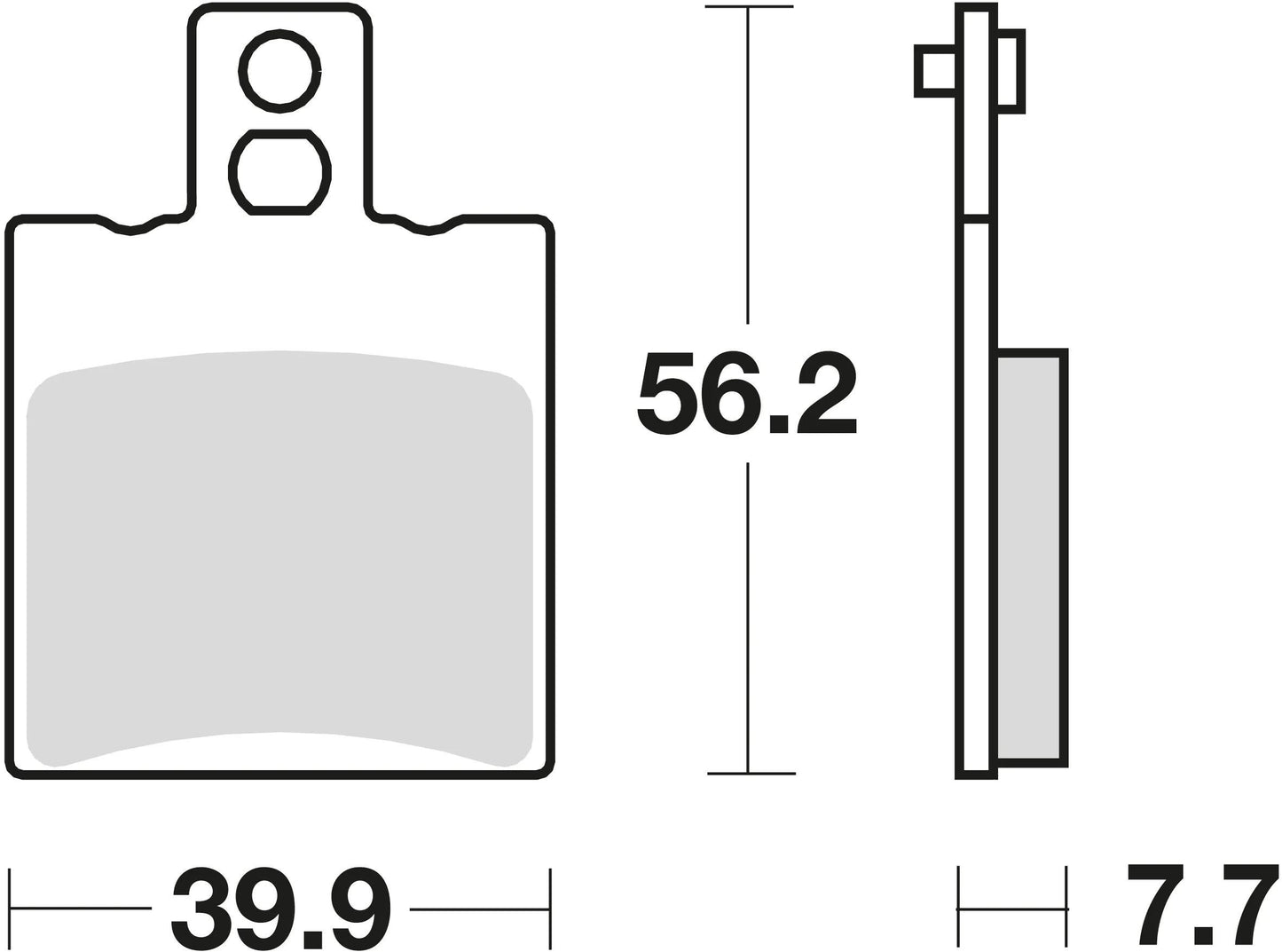 TRW -Bremsbeläge MCB 708 EC Bio